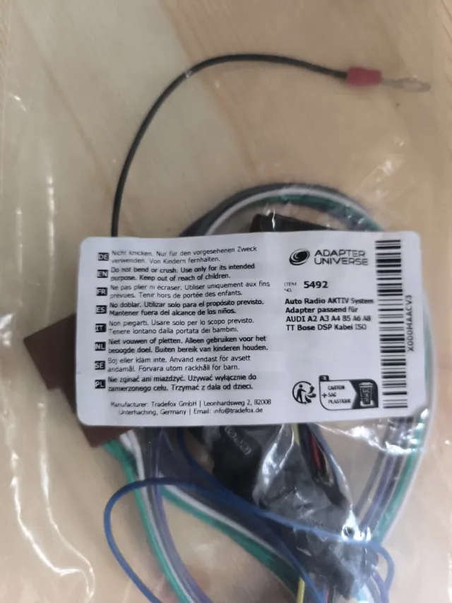 Adaptador Radio Audi Bose DSP