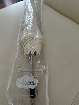 Sombrilla para carrito de bebé blanca