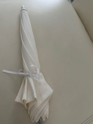Sombrilla para carrito de bebé blanca