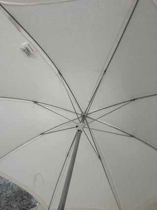 Sombrilla para carrito de bebé blanca