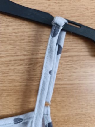 Camisón gris con corazones