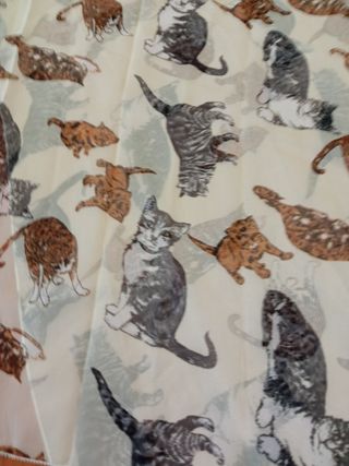 Foulard vintage gasa unisex gatos
