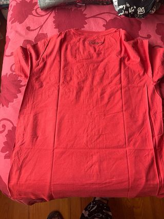 Camiseta Desigual Roja Estampada Talla M