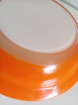 Fuente ensaladera Duralex Antigua Naranja y Blanca