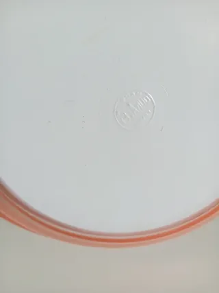 Fuente ensaladera Duralex Antigua Naranja y Blanca