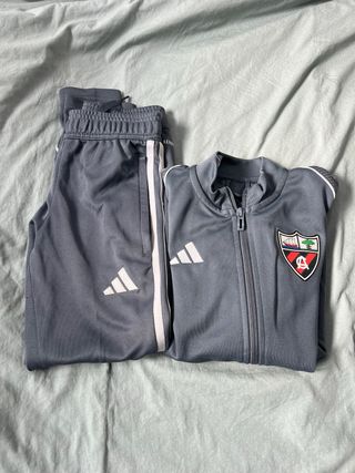 Equipación Fútbol Adidas Gris Talla 9-11 años