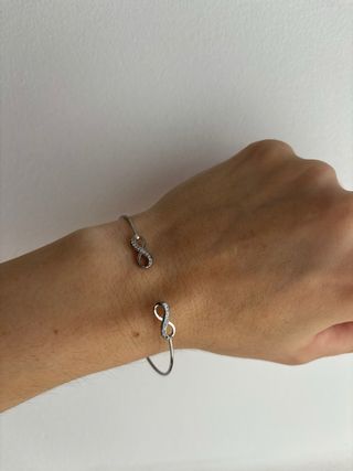 Pulsera fina plata ley infinito