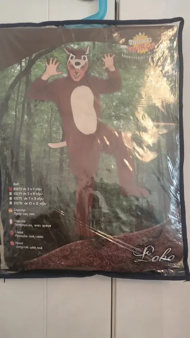 Disfraz niño lobo Tallas 3-4 años