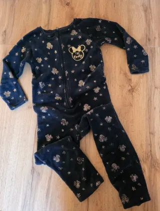 Pijama Entero Minnie Azul y Dorado