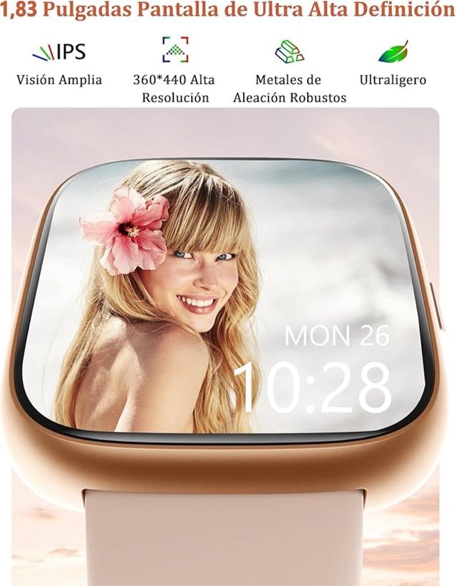 Smartwatch inteligente Mujer Alexa IP68 PRECINTAD