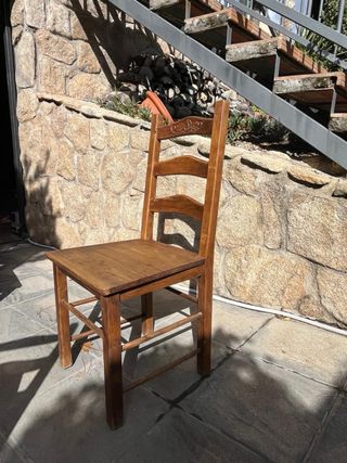 Juego 6 Sillas Madera Marrón