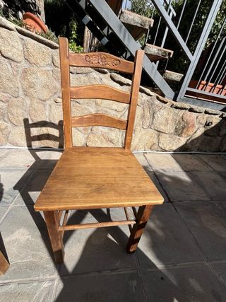 Juego 6 Sillas Madera Marrón