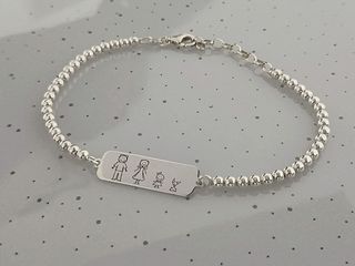 Pulsera Plata Ley 925 Familia