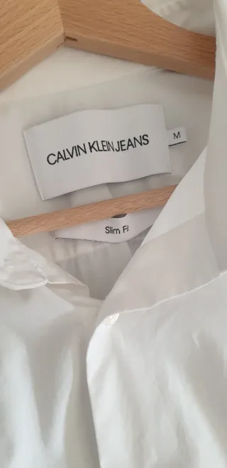 Camicia Calvin Klein Jeans M Slim Fit Bianca