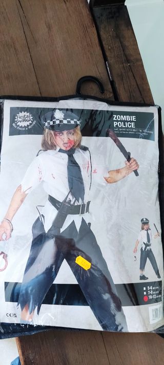 Disfraz Zombie Policía Halloween 10-12 años