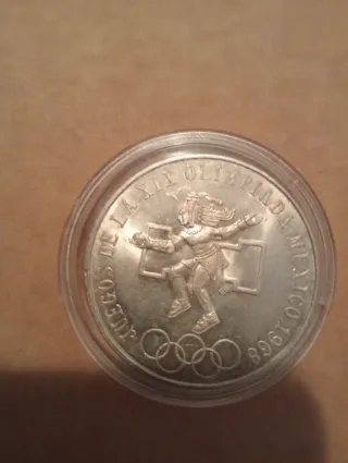 Moneda Plata Juegos Olímpicos México 1968
