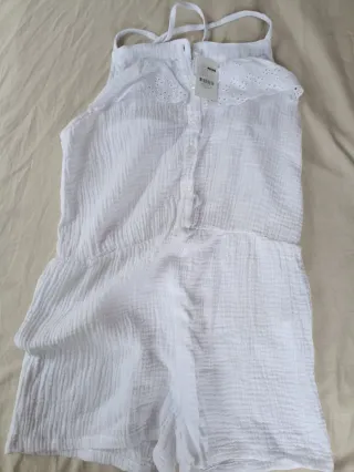 Mono blanco niña talla 13-14
