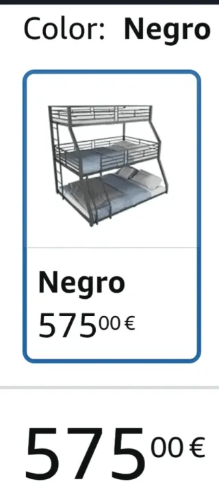 Litera triple metálica negra