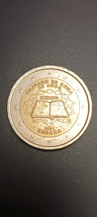 Moneda 2€ España 2007 Tratado de Roma