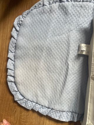 Saco para capazo blanco y azul