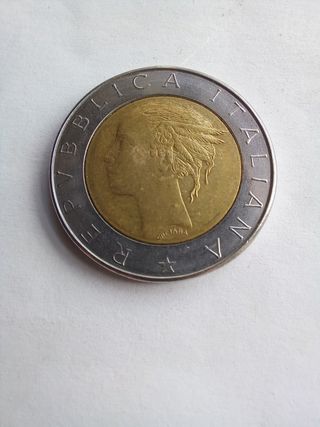 Moneda 500 Liras Italia 1983