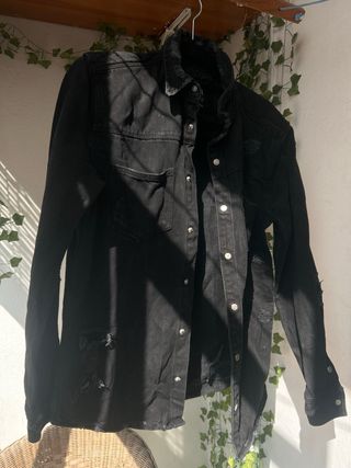 Chaqueta vaquera Zara negra Talla M