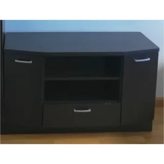 Mueble bajo TV negro/marrón