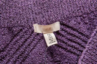 Falda midi H&M morada punto