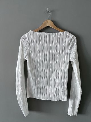 Blusa MOHITO manga larga blanca talla S