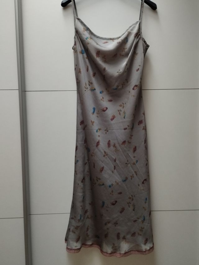 Vestido lencero estampado