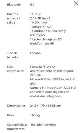 Portátil HP 15s-fq0055ns Intel Celeron 4GB