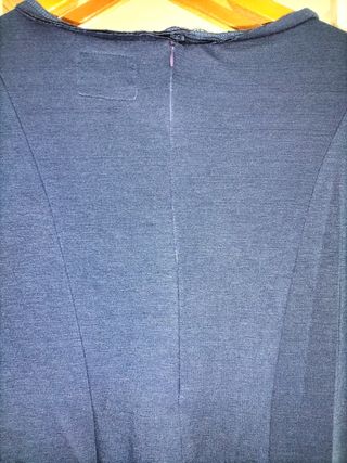 Vestido azul largo con bolsillos