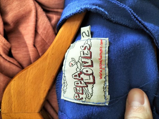 Vestido azul largo con bolsillos