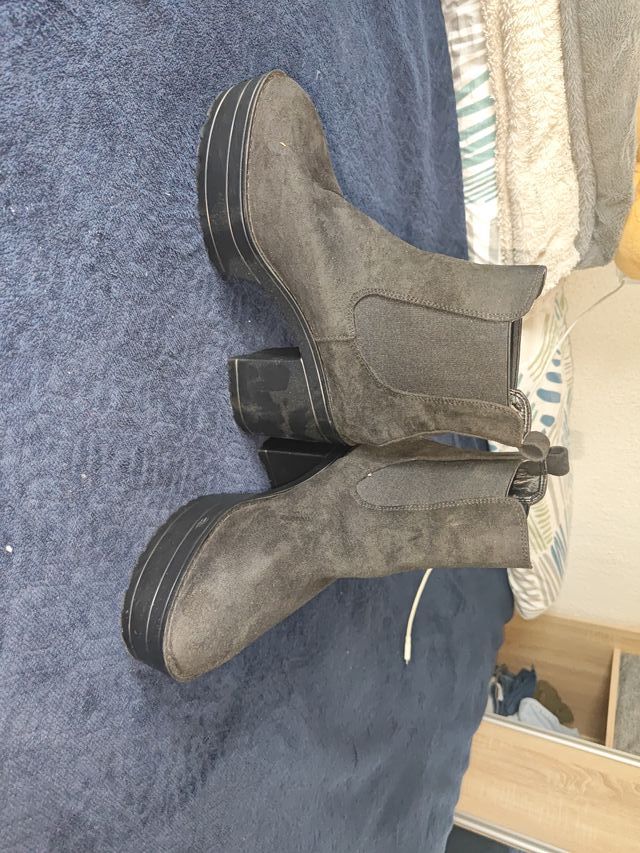 Botines negros tacón plataforma talla 39