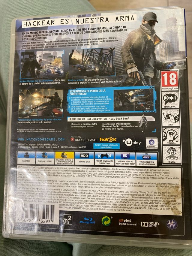 Watch Dogs PS4 Edición Exclusiva Español