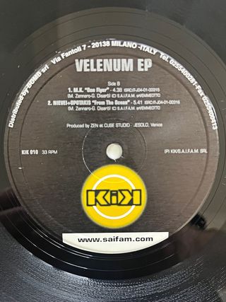 "Velenum EP" vinile tachno / hard house / prog
