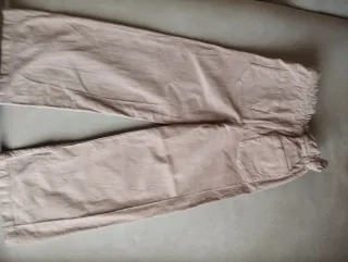 Pantalón niña rosa empolvado T8-9