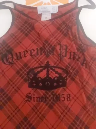 Camiseta Ropa cuadros roja talla M