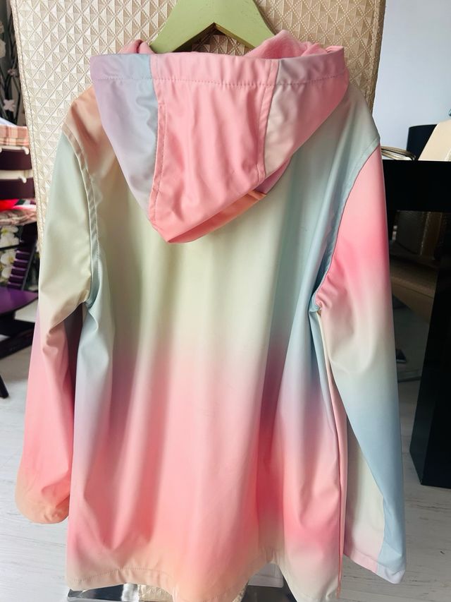 Chubasquero niña capucha multicolor