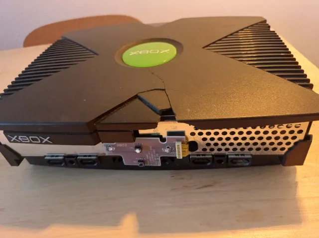 Console Xbox originale Microsoft nera/verde