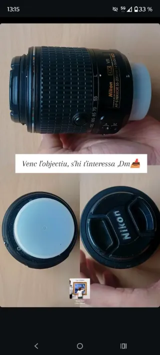 Objetivo Nikon AF-S DX VR 55-200mm