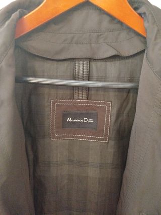 Massimo Dutti Gabardina Negra