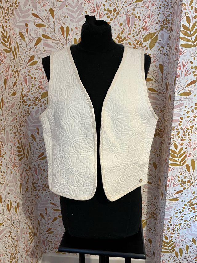 Chaleco Pedro del Hierro Beige/Blanco