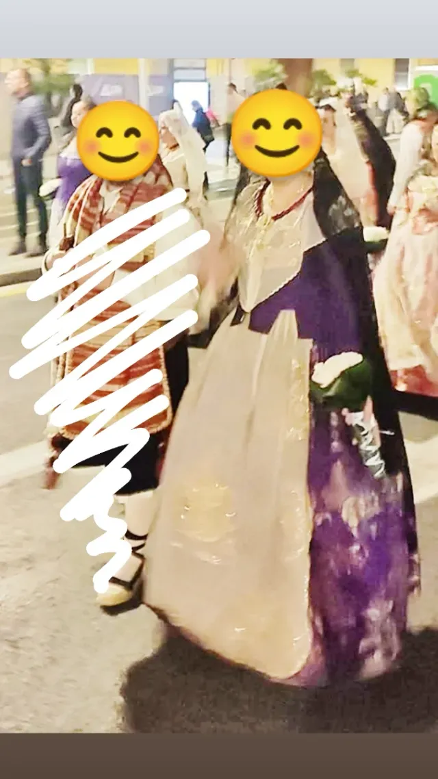 Traje Fallera Morado Talla 44-46