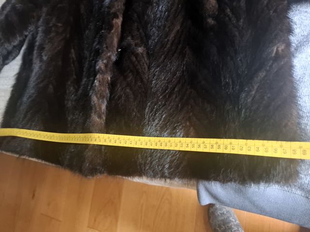 Abrigo tipo visón marrón