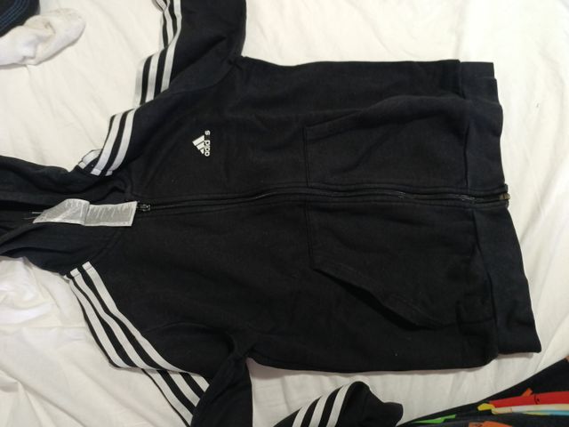 Sudadera Adidas Negra Cremallera Talla M