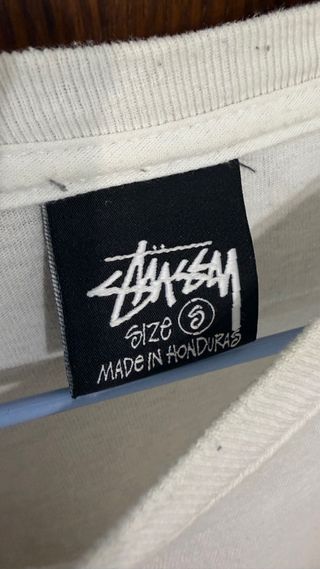 Camiseta Stüssy S Negra Logo Bola 8