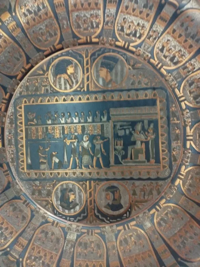 Cuadro Egipcio Metal Dorado