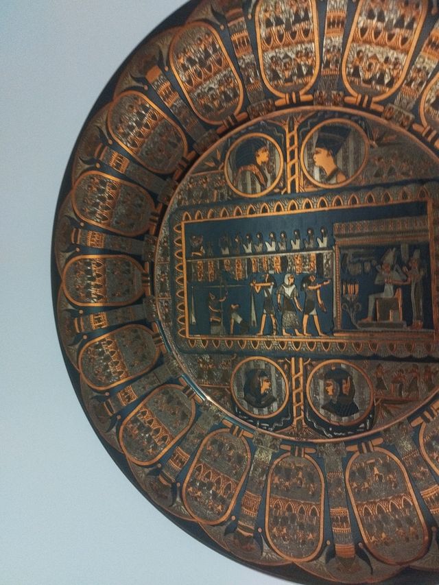 Cuadro Egipcio Metal Dorado