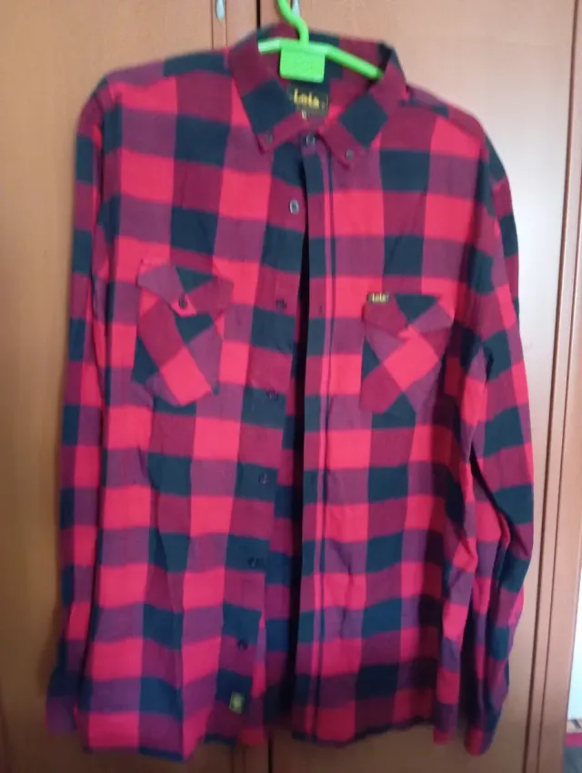 Camisa cuadros Lois roja y Azul  Hombre o Mujer